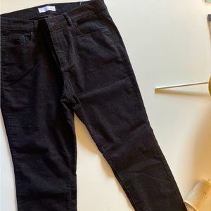 Straight Leg Jeans.  Size 12. Black Fine Wale Corduroy.